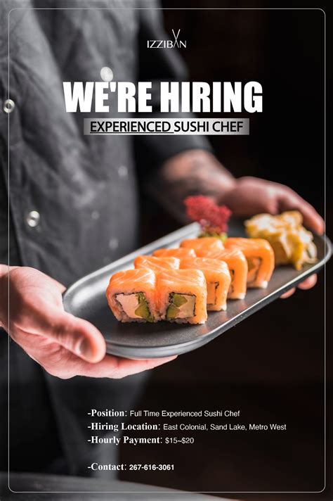 Japanese restaurant hiring - Mr. Sushi Japanese Restaurant. Prince George, BC. From $16.75 an hour. Full-time + 1. Weekends as needed + 1. Easily apply. Assist in food preparation and meal assembly under the guidance of the kitchen staff. Clean and sanitize kitchen equipment, utensils, and work areas. Employer.
